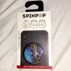 SPINPOP Collapsible Grip Kickstand Phone Tablet Purple Blue Gold Marble  New